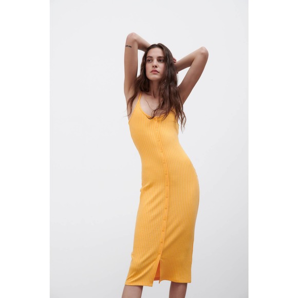 Zara | Dresses | Zara Ribbed Midi Dress Size S Nwt | Poshmark